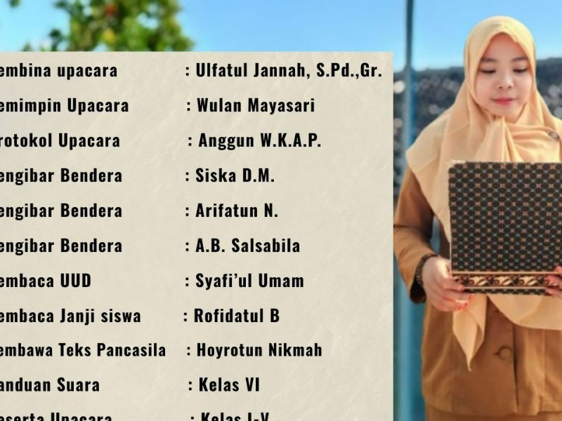 Upacara bendera rutin setiap hari senin
